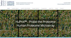 Desktop Screenshot of cambridgeproteinarrays.com