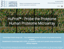 Tablet Screenshot of cambridgeproteinarrays.com